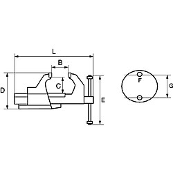 Bahco - Etau d'établi à guide carré avec mors interchangeables ouverture max. 145 mm - 834V-4 pas cher