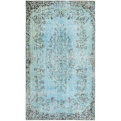 Vidal Tapis de laine 297x170 Bleu Ultra Vintage