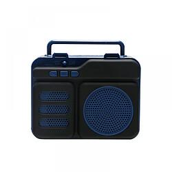 General Haut-parleur Bluetooth rétro FM Radio vintage avec volume fort, amélioration des basses, bon son, Bluetooth 5.0, carte TF, entrée AUX, clé USB pour la maison, les voyages en plein air, la fête, cadeau (bleu)