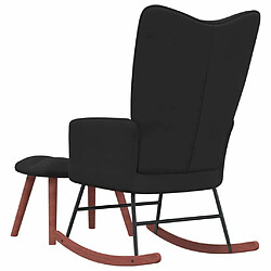 Acheter Maison Chic Chaise à bascule avec repose-pied | Fauteuil Relax Noir Velours -GKD65128