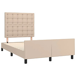 Acheter Maison Chic Lit adulte - Cadre Structure de lit avec tête de lit Contemporain Cappuccino 120x200 cm Similicuir -MN59119