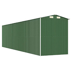 Acheter Helloshop26 Abri de jardin cabane cabanon maison de stockage remise extérieur hangar outils robuste 192 x 772 x 223 cm acier galvanisé vert 02_0022368