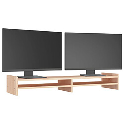 Avis vidaXL Support pour moniteur 100x27x15 cm Bois de pin solide