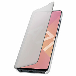 Avizar Housse Samsung Galaxy A71 Clapet Effet Miroir Support Vidéo Argent pas cher