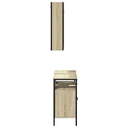 Maison Chic Armoire de Bain | Ensemble de 2 meubles salle de bain chêne sonoma -GKD30932 pas cher