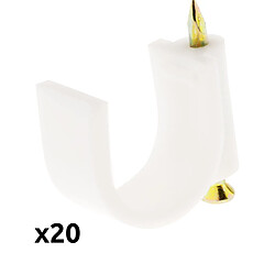 Avis Lot de 20 crochets fixation Ø12mm - blanc - Zenitech