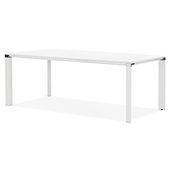 Acheter Alterego Table de réunion / à manger design 'XLINE' en bois blanc - 200x100 cm