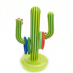 BESTA Anneau gonflable de jeu de cactus, anneaux gonflables flottants extérieurs, ensemble gonflable de jeu de jet de gonfleur pour le jeu de piscine d'été de fête de Fiesta