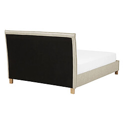 Beliani Lit double en tissu beige 140 x 200 cm SENNEZ pas cher