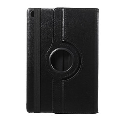 Etui en PU litchi support rotatif 360 degrés noir pour votre Huawei MediaPad M5 lite 10