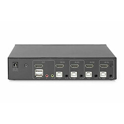 Digitus DS-12880 4+1 ports Commutateur KVM HDMI télécommande, clavier 3840 x 2160 pixels pas cher