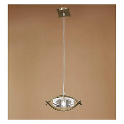 Luminaire Center Suspension Kromo 1 Ampoule G9, laiton antique