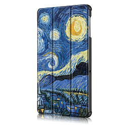 Acheter Etui en PU motif imprimé tri-pliure avec support nuit étoilée pour votre Samsung Galaxy Tab S5e SM-T720/SM-T725