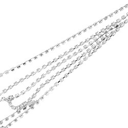 Avis femmes brillant cristal strass soutien-gorge poitrine corps chaîne harnais collier argent