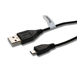 vhbw 100x Câble universel micro-USB (USB standard type A sur micro-USB) - 30 cm, noir