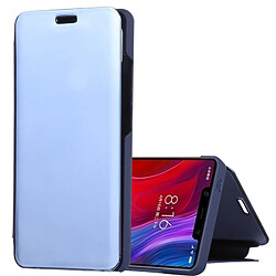 Wewoo Coque Housse en cuir pour miroir Xiaomi Mi 8 SE avec support bleu