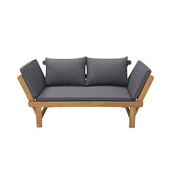 Avis Banquette de jardin en bois dacacia FSC - 2 places - KAYDA - Avec coussins