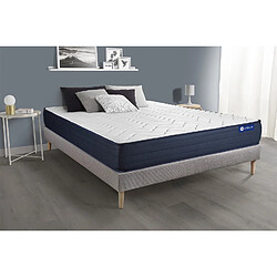 ACTISOM Ensemble matelas ACTIFLEX LIFE 180x200 Ressorts ensachés et Mémoire de forme 5zones de confort + sommier KIT gris