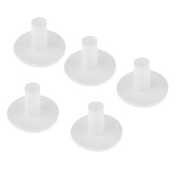 5 Pièces Support Tee de Golf en Caoutchouc Blanc pour Golf Practice Tee 54 x 35 mm