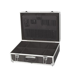 Perel VALISE AVEC BORDS EN ALUMINIUM 455 x 330 x 152 mm NOIR