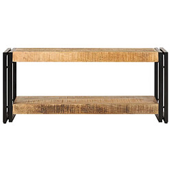 Helloshop26 Meuble télé buffet tv télévision design pratique 90 cm bois de manguier massif 2502028