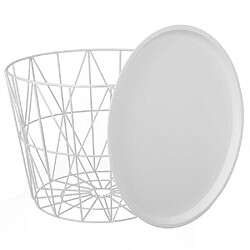 Acheter The Home Deco Factory Table filaire en métal blanc 50 cm.