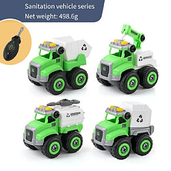 Universal 4 Pièces Voiture de construction Bricolage Montage Vis Jouet Voiture Apprentissage précoce Jouet éducatif Puzzle Cadeau pour les enfants |(Coloré) pas cher