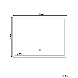 Avis Beliani Miroir LED CORROY 80 cm Argenté