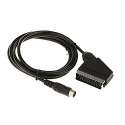 1,8 M / 6ft RGB Péritel Câble AV Cord Stereo Sound TV Pour Sega Saturn SS Consoles De Jeux - Noir