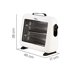 Ardes AR444 appareil de chauffage Intérieure Blanc 800 W Chauffage d'appoint électrique à quartz