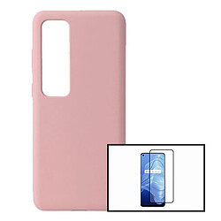 PHONECARE Kit Verre Trempé 5D Full Cover + Coque Silicone Liquide - Xiaomi Mi 10T 5G - Rose