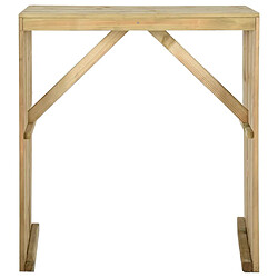 vidaXL Table de bar 100x60x110 cm Bois de pin imprégné