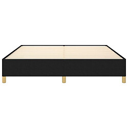 Maison Chic Lit adulte - Lit simple Cadre de lit,Structure du lit Contemporain Noir 160x200 cm Tissu -MN39789 pas cher