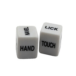 Wewoo 2 PCS Funny Sex Dice Humour Party Gambling Jeux pour adultes Toys Cuboid Blanc pas cher