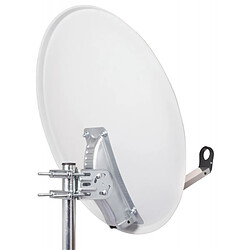 TRIAX PARABOLE satellite Acier gris clair 65cm AVEC SYSTÈME CLIC-ON idéal astra eutelsat