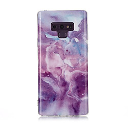 Wewoo Coque Souple Pour Galaxy Note 9 Motif de dessin coloré Fabrication IMD Étui de protection en TPU étoile violette