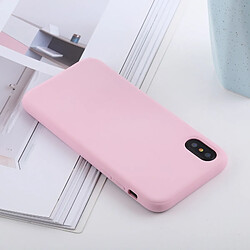 Avis Wewoo Coque en TPU Feel Silicone Liquid Solid Color résistant aux chocs pour iPhone XS / X (rose)