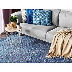 Avis Beliani Tapis en coton turquois 140 x 200 cm BESNI