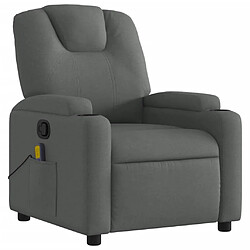 Avis Maison Chic Fauteuil de massage inclinable,Fauteuil luxe de relaxation Gris foncé Tissu -MN15617