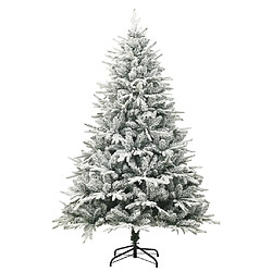 vidaXL Sapin de Noël artificiel à flocons de neige Vert 150 cm PVC/PE