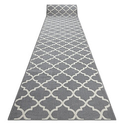 RUGSX TAPIS DE COULOIR BCF MORAD Trelis Treillis marocain gris crème 100 cm 100x300 cm