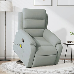 Maison Chic Fauteuil Relax pour salon, Fauteuil de massage inclinable Gris clair Velours -GKD69604