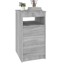 Avis vidaXL Armoire à tiroirs Sonoma gris 40x50x76 cm Bois d'ingénierie