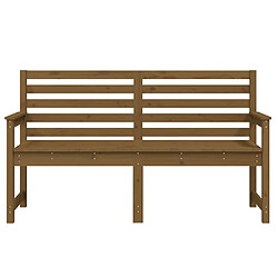 Helloshop26 Banc de jardin meuble de patio d'extérieur terrasse 159,5 x 48 x 91,5 cm bois de pin massif marron miel 02_0011745