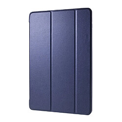 Etui en PU avec support tri-pliure bleu foncé pour Apple iPad 10.2 (2019)