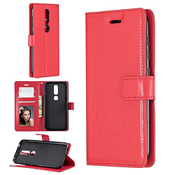 Wewoo Housse Coque Etui à rabat horizontal pour Nokia 4.2 Crazy Horse Texture avec supportfentes cartesportefeuille et cadre photo Rouge