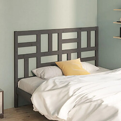 Avis Maison Chic Tête de lit scandinave,Meuble de chambre Gris 126x4x104 cm Bois massif de pin -MN63151