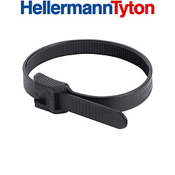 Hellermann Tyton - 100 colliers de serrage tête carrée noir 150 x 3,5 mm