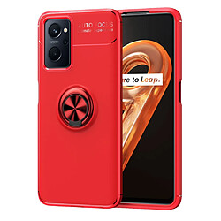 Coque en TPU anti-griffes avec béquille, rouge pour votre Realme 9i/Oppo A76/A36