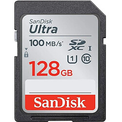 Carte mémoire SDXC UHS-I U1 128 Go - SANDISK - ULTRA SDHC 100MB/s